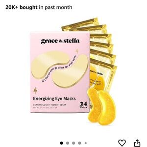 Grace & Stella Pink and Gold Eye Masks